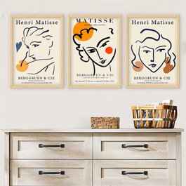 Wallity Cuadro Decorativo Enmarcado Multicolor (3 Piezas) 35x45 cm